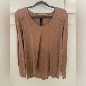 NWOT Bobi long sleeve tee LARGE taupe/brown